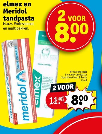Kruidvat Elmex en Meridol Tandpasta aanbieding