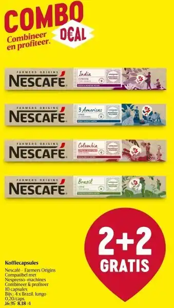Delhaize Koffiecapsules nescafé aanbieding