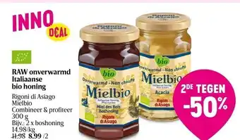 Delhaize Raw onverwarmd italiaanse bio honing aanbieding
