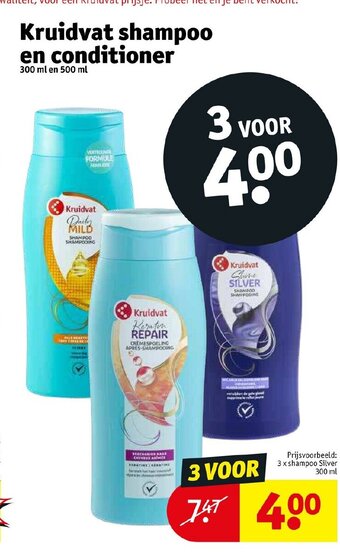 Kruidvat Kruidvat Shampoo en Conditioner aanbieding