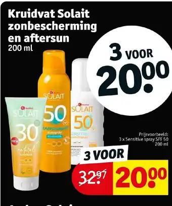 Kruidvat Kruidvat Solait Zonbescherming en Aftersun 200ml aanbieding