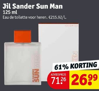 Kruidvat Jil Sander Sun Man 125ml aanbieding