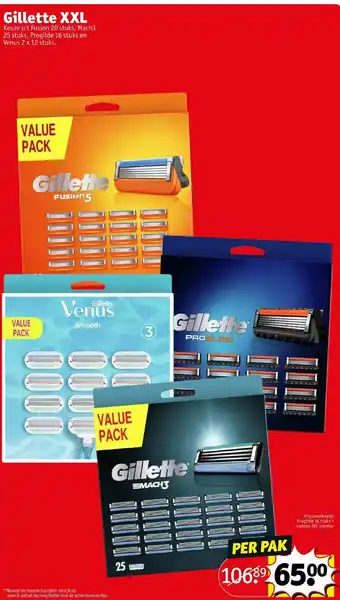 Kruidvat Gillette XXL aanbieding