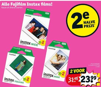 Kruidvat Alle Fujifilm Instax Films aanbieding