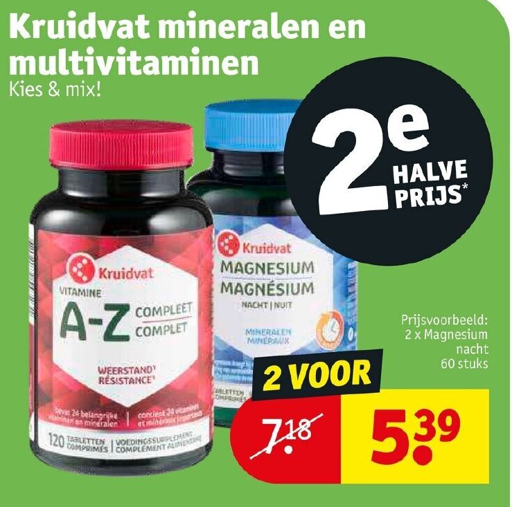 Kruidvat Mineralen en Multivitaminen promotie bij Kruidvat