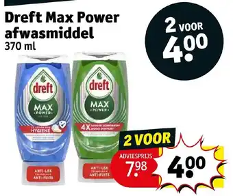 Kruidvat Dreft Max Power Afwasmiddel 370ml aanbieding