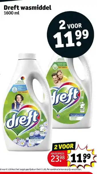 Kruidvat Dreft Wasmiddel 1600ml aanbieding