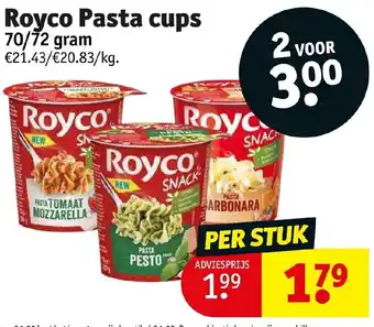 Kruidvat Royco Pasta Cups 70/72 gram aanbieding