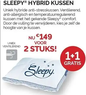 Sleepy® nomade® hybrid kussen