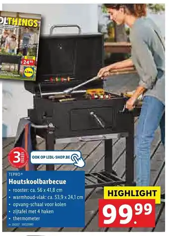 Lidl Tepro Houtskoolbarbecue aanbieding