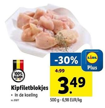 Lidl Kipfiletblokjes 500g aanbieding