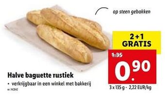 Lidl Halve baguette rustiek aanbieding