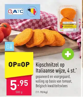Kipschnitzel op italiaanse wijze, 4 st. 500g