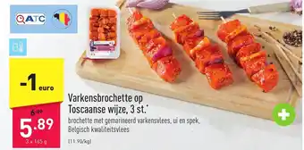 ALDI Varkensbrochette op toscaanse wijze, 3 st. 3 x 165g aanbieding