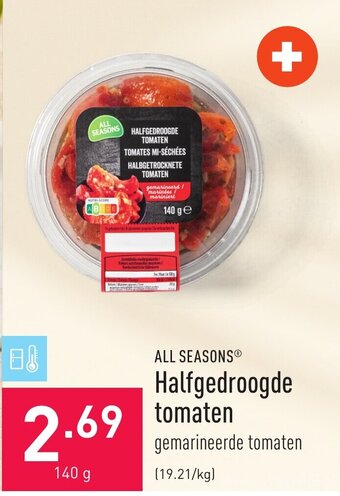 ALDI All seasons halfgedroogde tomaten 140g aanbieding