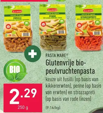 ALDI Pasta mare glutenvrije bio-peulvruchtenpasta 250g aanbieding