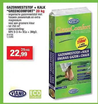 Viano Gazonmeststof + Kalk