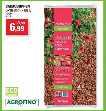 Hubo Agrofino Cacaodoppen 60L aanbieding