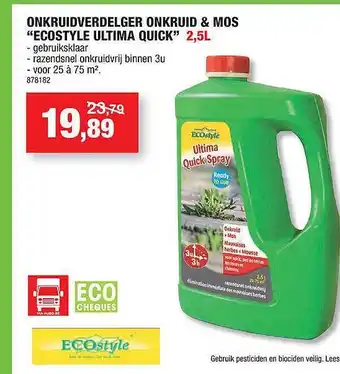 Hubo Ecostyle Onkruidverdelger Onkruid & Mos aanbieding