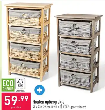 ALDI Houten opbergrekje per stuk aanbieding