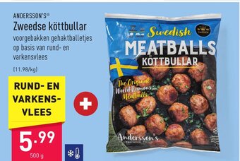 ALDI Andersson's zweedse kottbullar 500g aanbieding