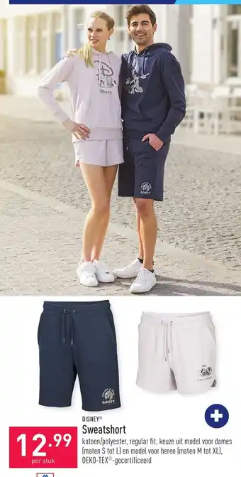 ALDI Disney sweatshort per stuk aanbieding