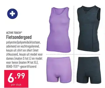 ALDI Active touch fietsondergoed per stuk aanbieding