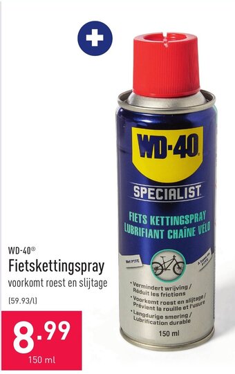 ALDI WD-40 fietskettingspray 150ml aanbieding
