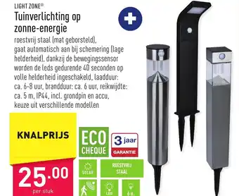 ALDI Light zone tuinverlichting op zonne-energie per stuk aanbieding