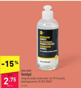 ALDI Aero-sense handgel 300ml aanbieding