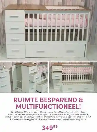 Baby & Tiener Combi ledikant sandy aanbieding