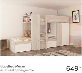 Baby & Tiener Stapelbed maxim aanbieding