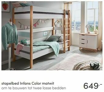 Baby & Tiener Stapelbed infans color matwit aanbieding