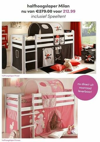 Baby & Tiener Halfhoogslaper milan aanbieding