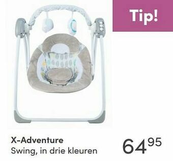 Baby & Tiener X-adventure swing, in drie kleuren aanbieding