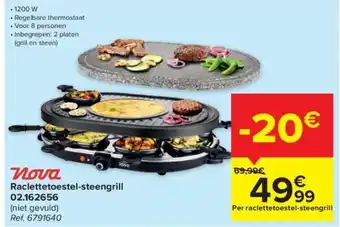 Nova raclettetoestel-steengrill 02.162656 1200W ref. 6791640