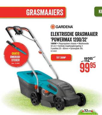 HandyHome Gardena Elektrische Grasmaaier 'powermax 1200-32' aanbieding
