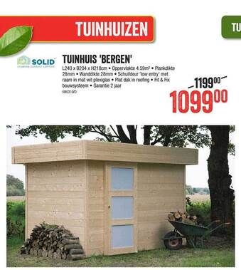 HandyHome Tuinhuis Bergen aanbieding