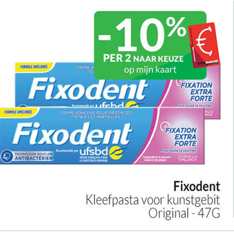 Intermarché Fixodent kleefpasta voor kunstgebit original 47g aanbieding