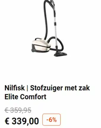 Nilfisk stofzuiger met zak elite comfort