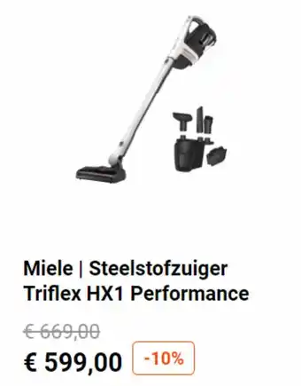 Krëfel Miele Steelstofzuiger triflex HX1 performance aanbieding