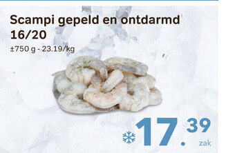 Bon Ap Scampi gepeld en ontdarmd per zak aanbieding
