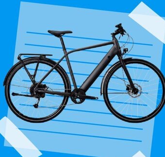 Decathlon Elektrische stadsfiets voor lange afstanden 500 hoog frame aanbieding