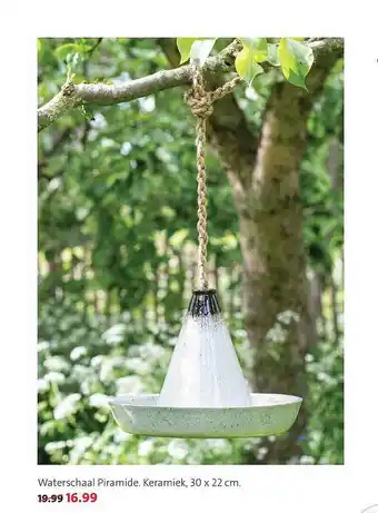 Intratuin Waterschaal piramide 30x22cm aanbieding