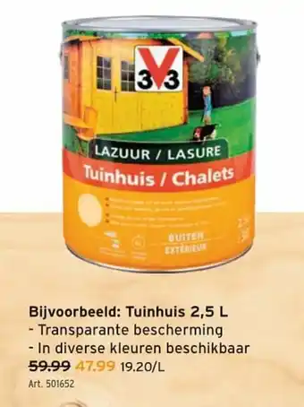 GAMMA Bijvoorbeeld: Tuinhuis 2.5L aanbieding