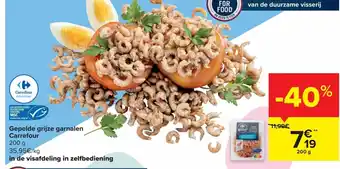 Carrefour Market Gepelde Grijze Garnalen 200g aanbieding