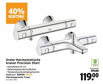 GAMMA Grohe thermostatische kranen Precision Start aanbieding
