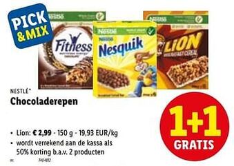 Chocoladerepen lion