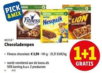 Lidl Chocoladerepen fitness chocolate aanbieding