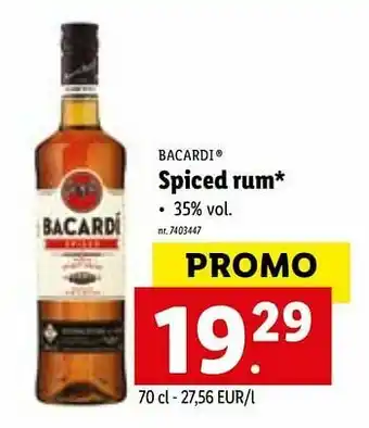 Lidl Spiced rum aanbieding